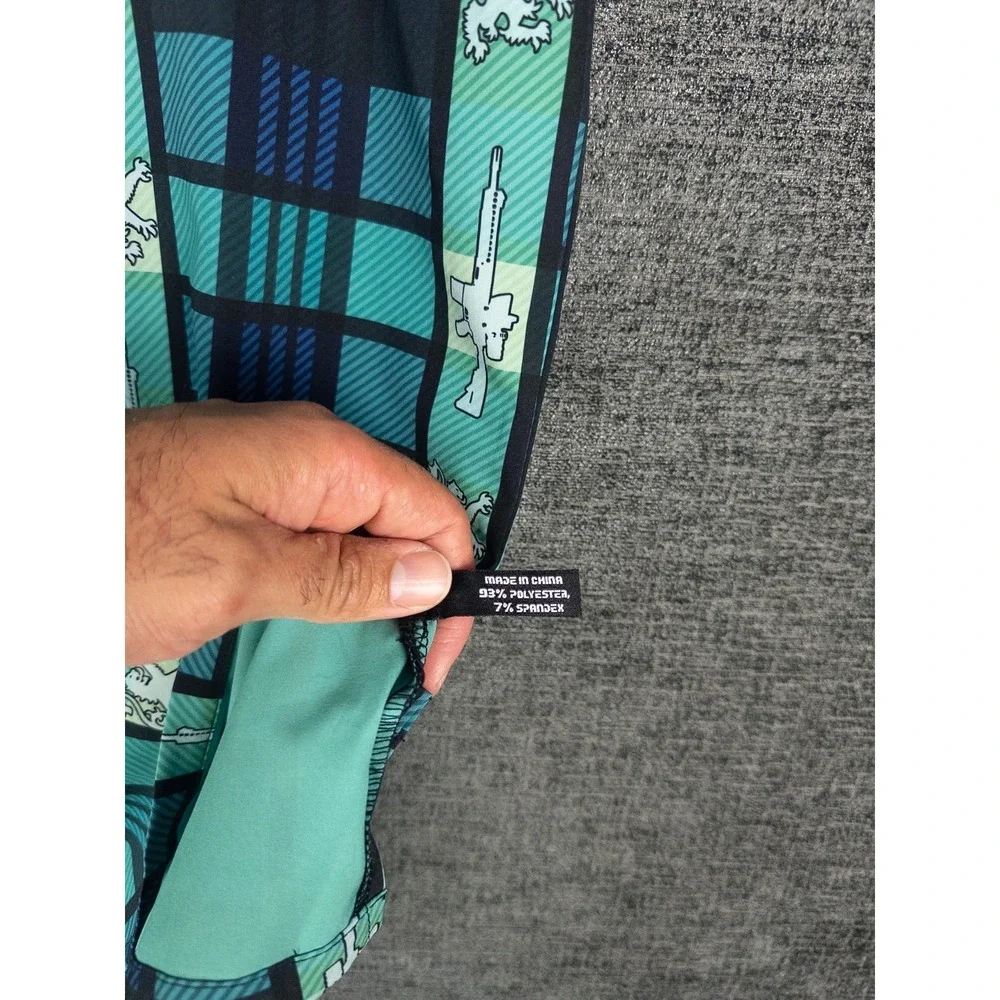 Retro Rifle Brave Heart Mens 2XL‎ Plaid Short Sleeve Button Up Vacations Resort